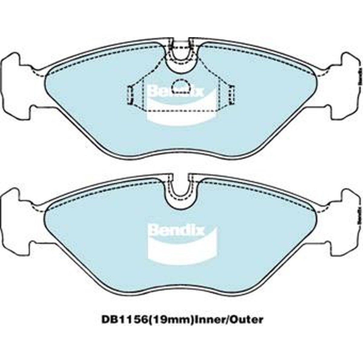 Bendix General CT Brake Pad Set Front DB1156 GCT