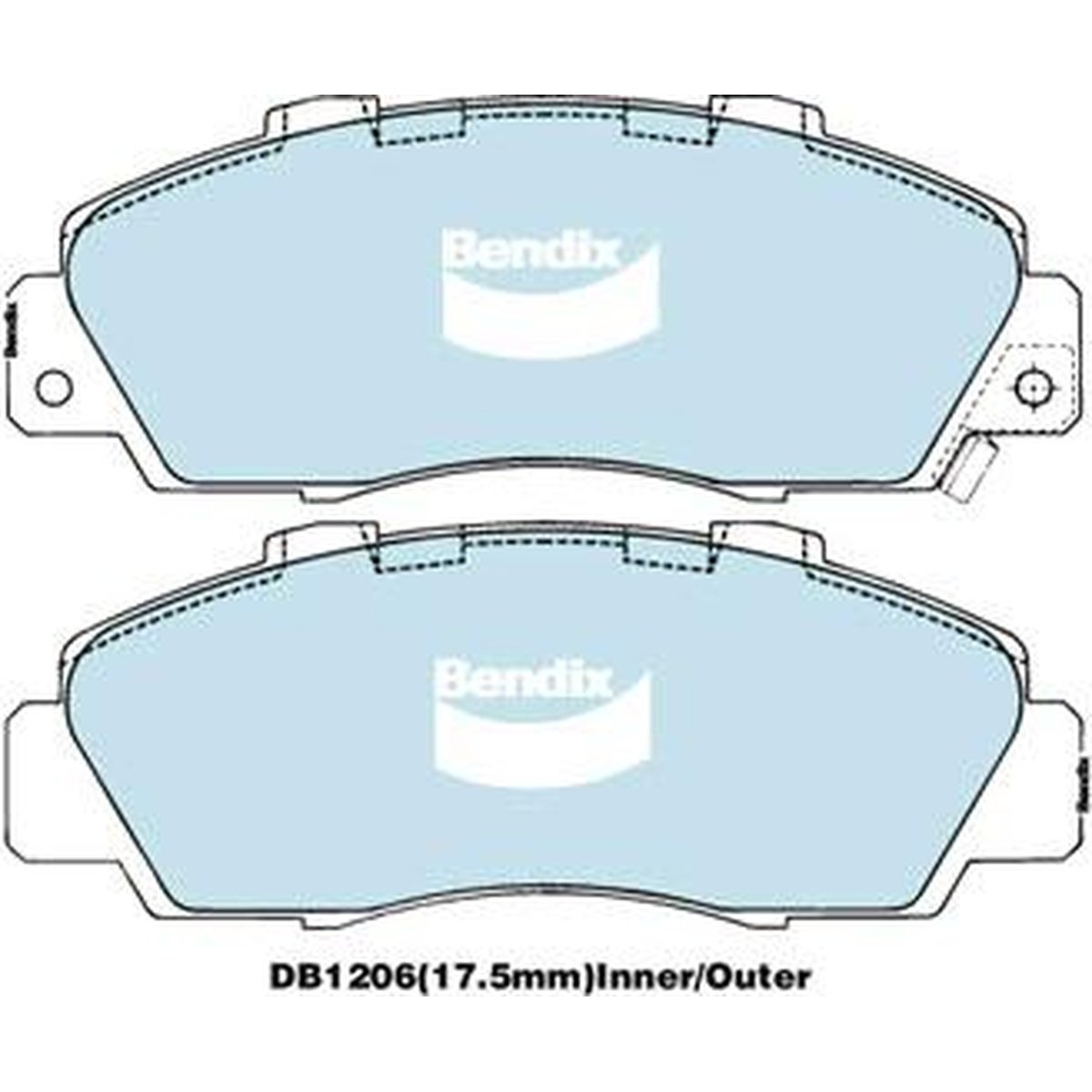 Bendix General CT Brake Pad Set Front DB1206 GCT