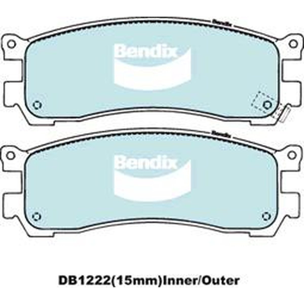 Bendix General CT Brake Pad Set Rear DB1222 GCT
