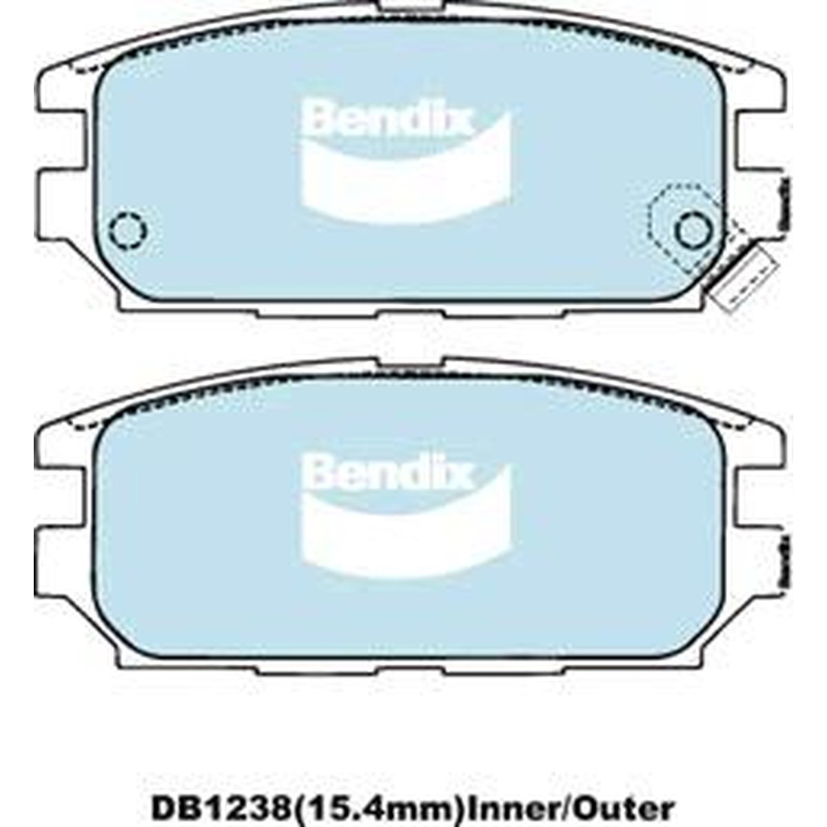 Bendix General CT Brake Pad Set Rear DB1238 GCT