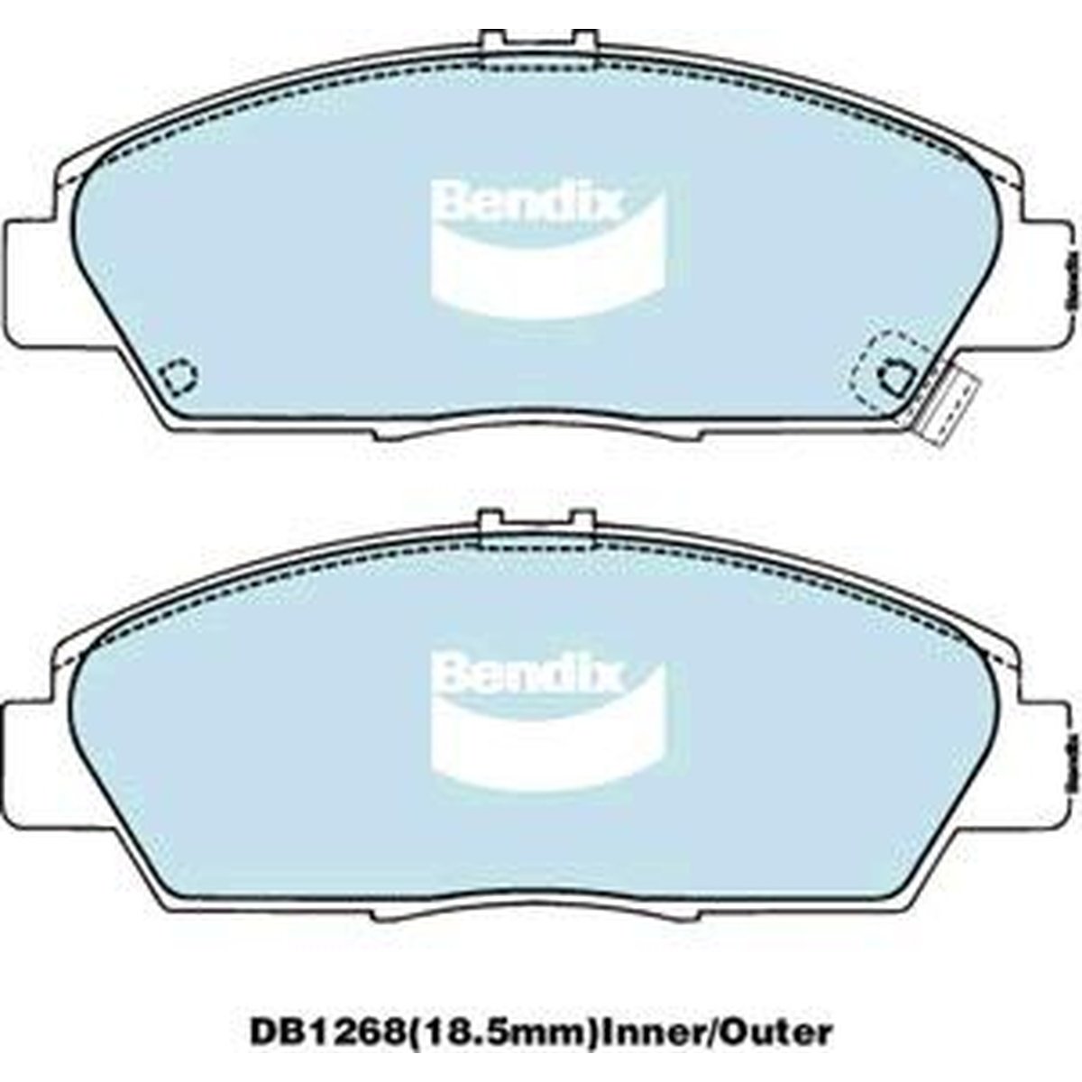 Bendix General CT Brake Pad Set Front DB1268 GCT