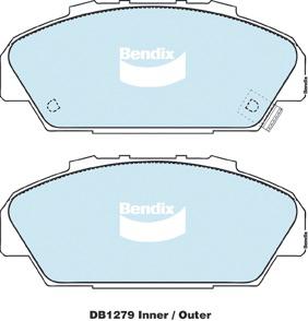 Bendix General CT Brake Pad Set Front DB1279 GCT