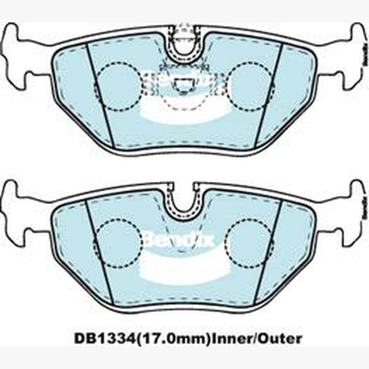 Bendix EURO Brake Pad Set Rear DB1334 EURO+