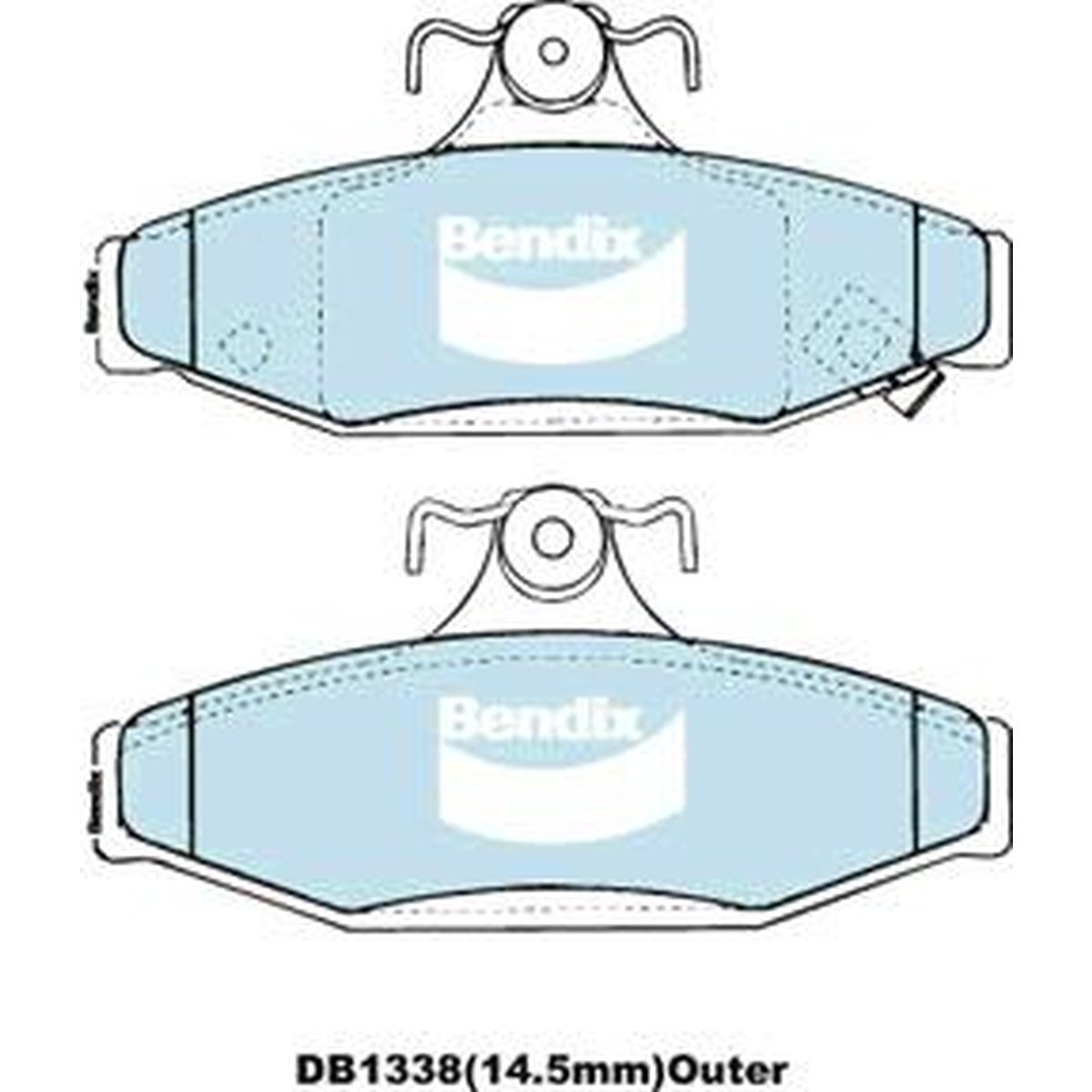 Bendix 4x4 Brake Pad Set Rear DB1338 -4WD