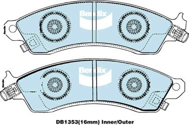 Bendix General CT Brake Pad Set Front DB1353 GCT
