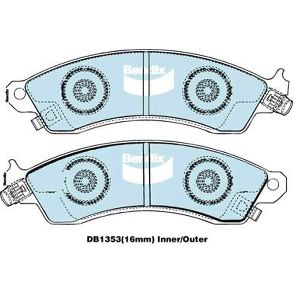 Bendix Ultimate Brake Pad Set Front DB1353 ULT