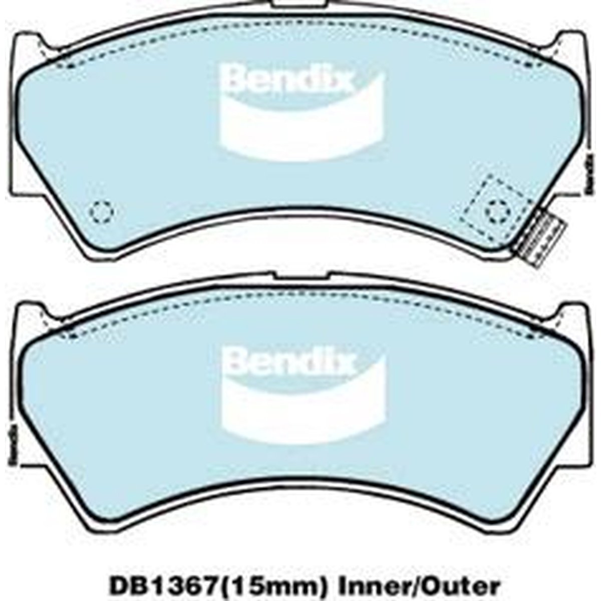 Bendix General CT Brake Pad Set Front DB1367 GCT