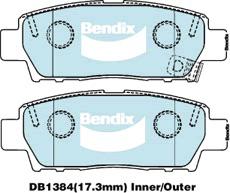 Bendix General CT Brake Pad Set Rear DB1384 GCT