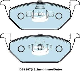 Bendix EURO Brake Pad Set Front DB1387 EURO+