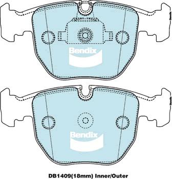 Bendix EURO Brake Pad Set Front DB1409 EURO+