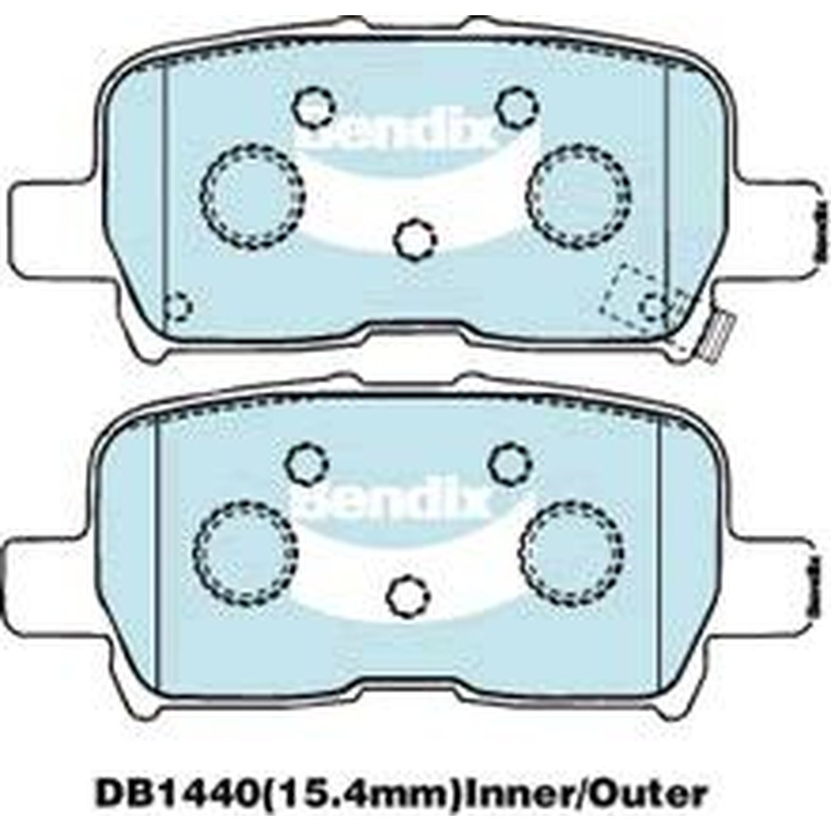 Bendix Heavy Duty Brake Pad Set Front DB1440 HD