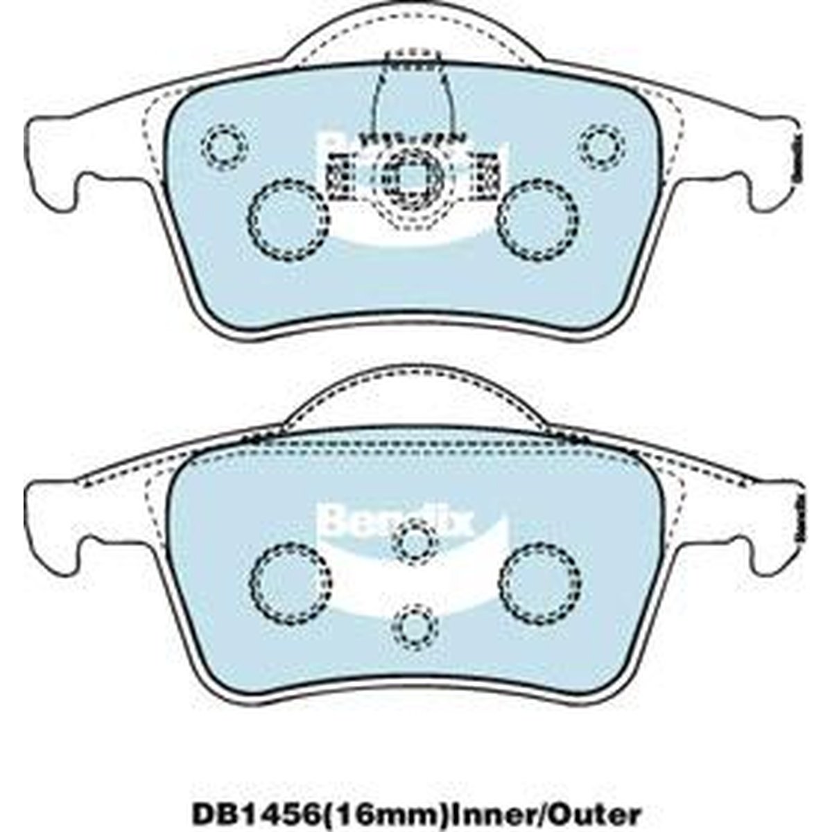 Bendix EURO Brake Pad Set Rear DB1456 EURO+