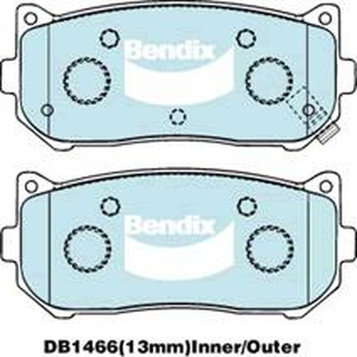 Bendix General CT Brake Pad Set Rear DB1466 GCT