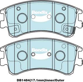 Bendix Heavy Duty Brake Pad Set Front DB1484 HD