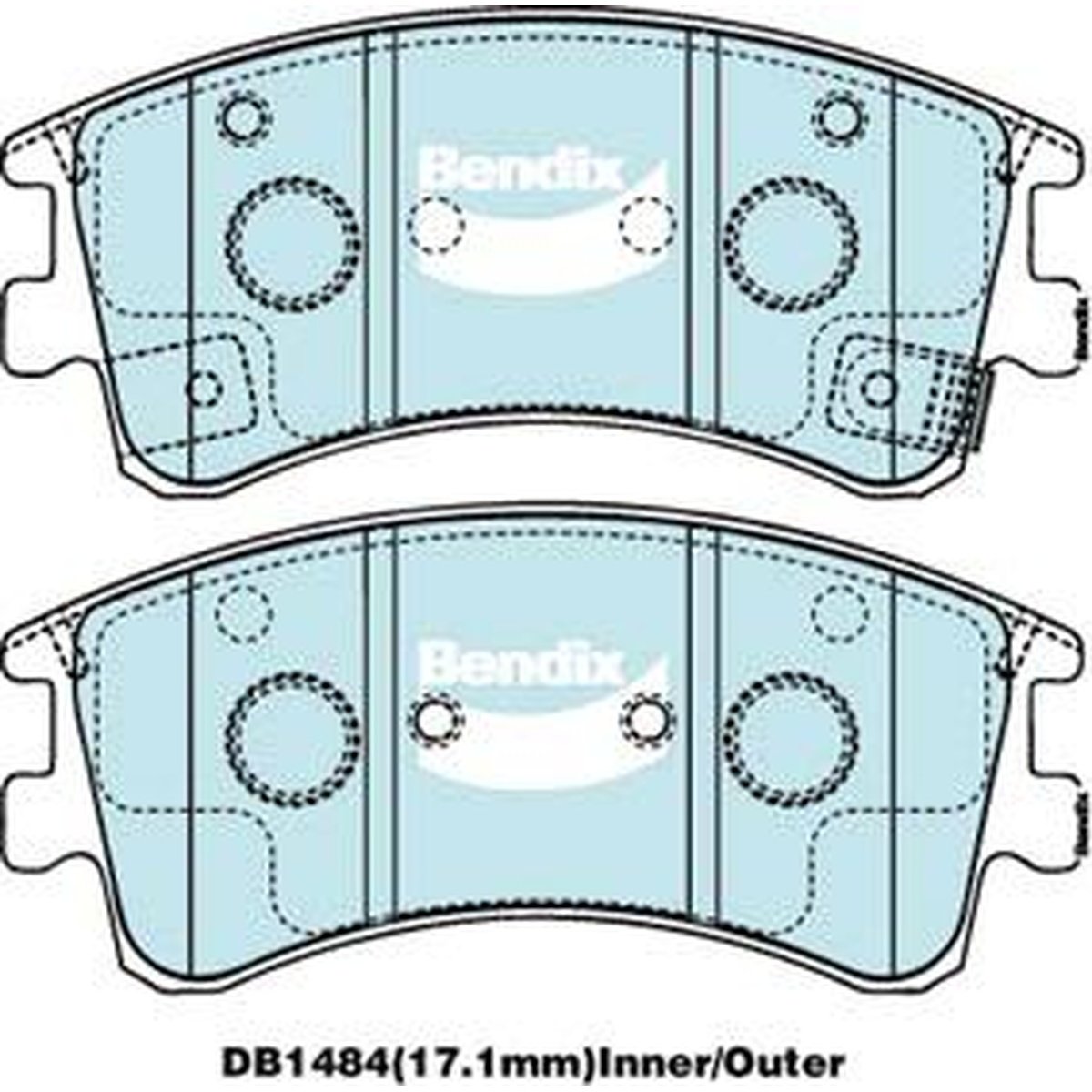 Bendix General CT Brake Pad Set Front DB1484 GCT