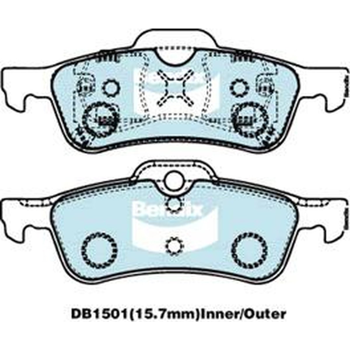 Bendix EURO Brake Pad Set Rear DB1501 EURO+