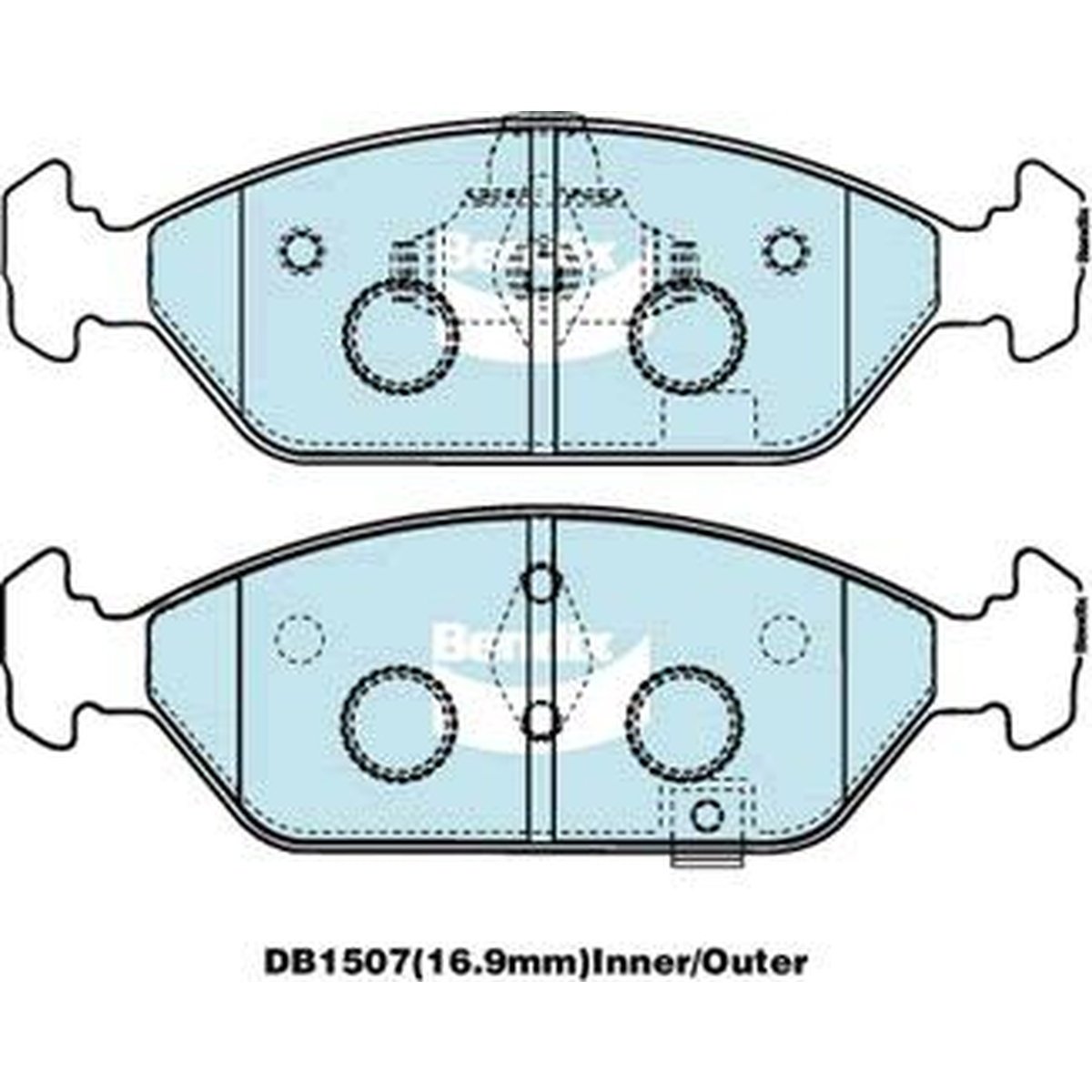 Bendix General CT Brake Pad Set Front DB1507 GCT