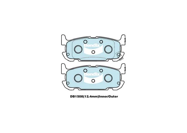 Bendix General CT Brake Pad Set Rear DB1508 GCT