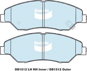 Bendix Heavy Duty Brake Pad Set Front DB1512 HD