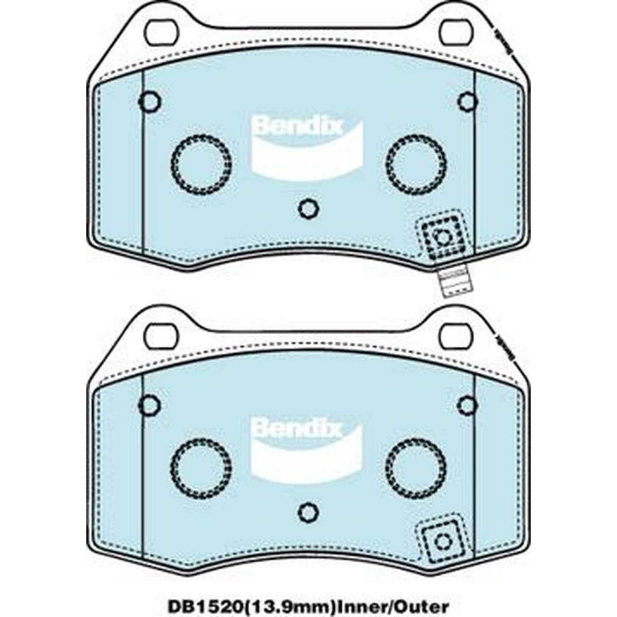 Bendix General CT Brake Pad Set Front DB1520 GCT