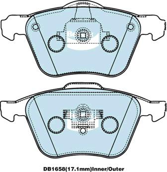 Bendix 4x4 Brake Pad Set Front DB1658 -4WD
