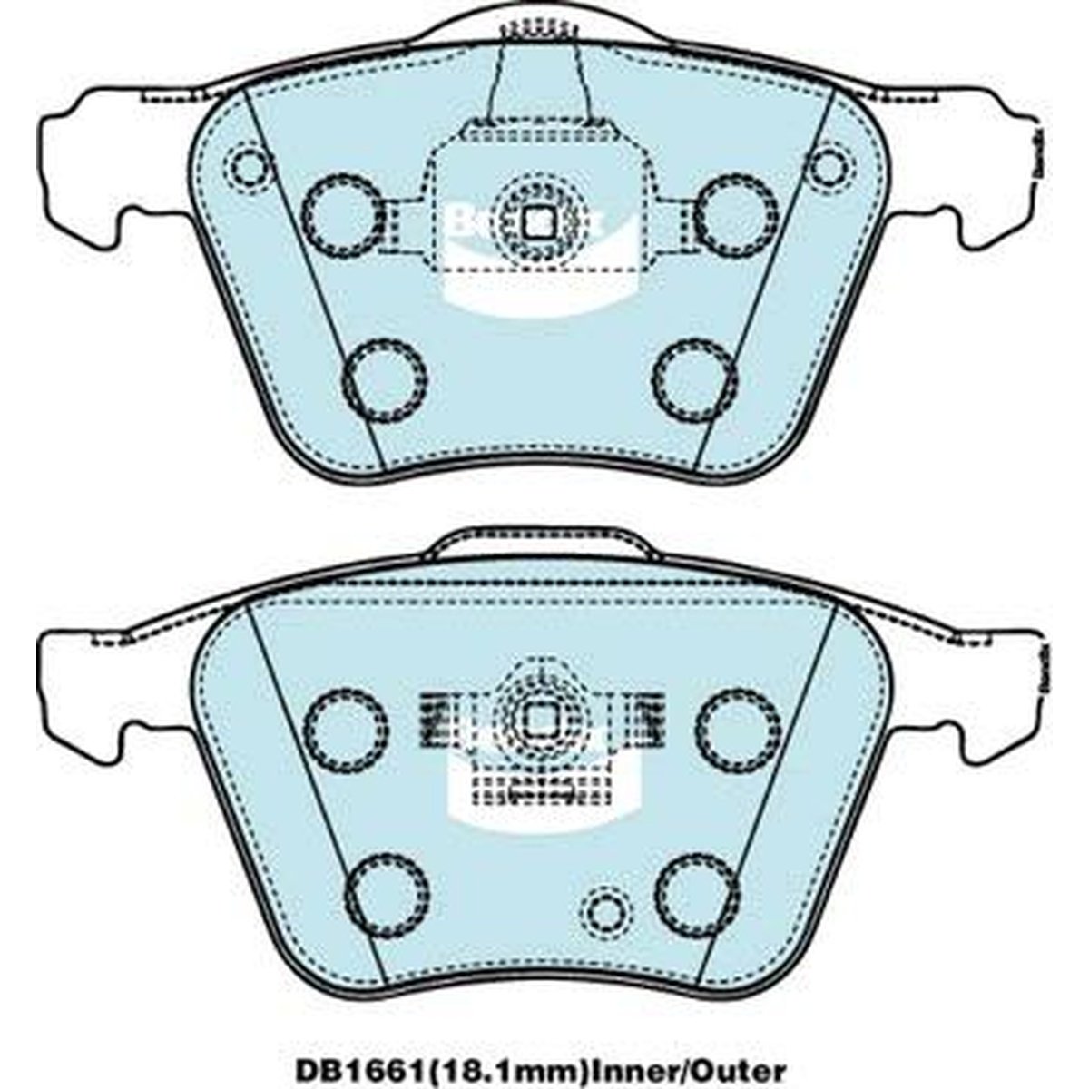 Bendix 4x4 Brake Pad Set Front DB1661 -4WD