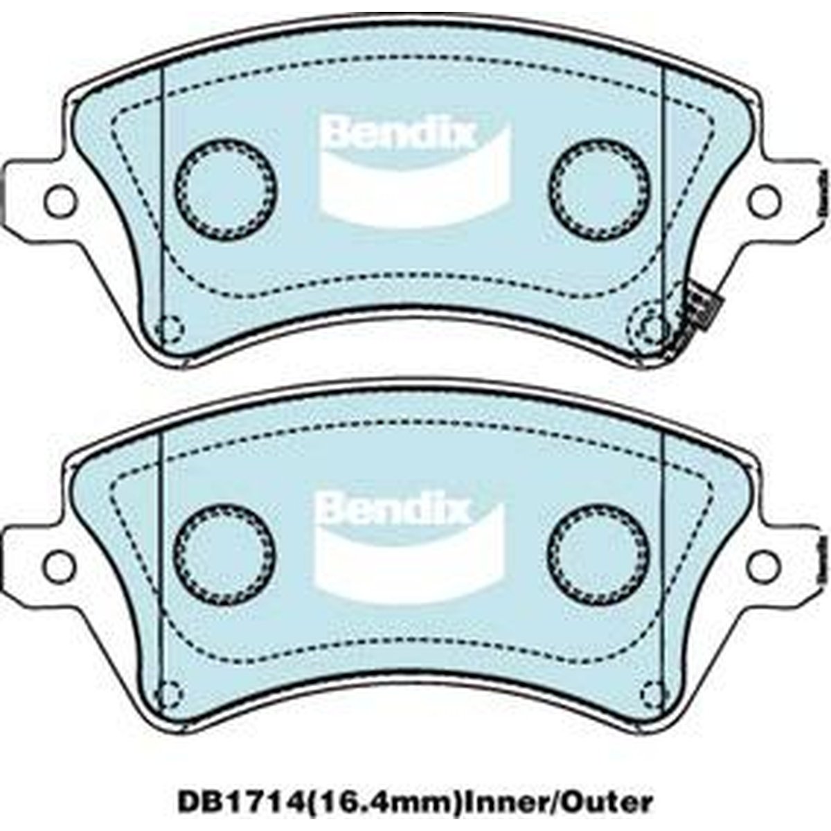 Bendix General CT Brake Pad Set Front DB1714 GCT