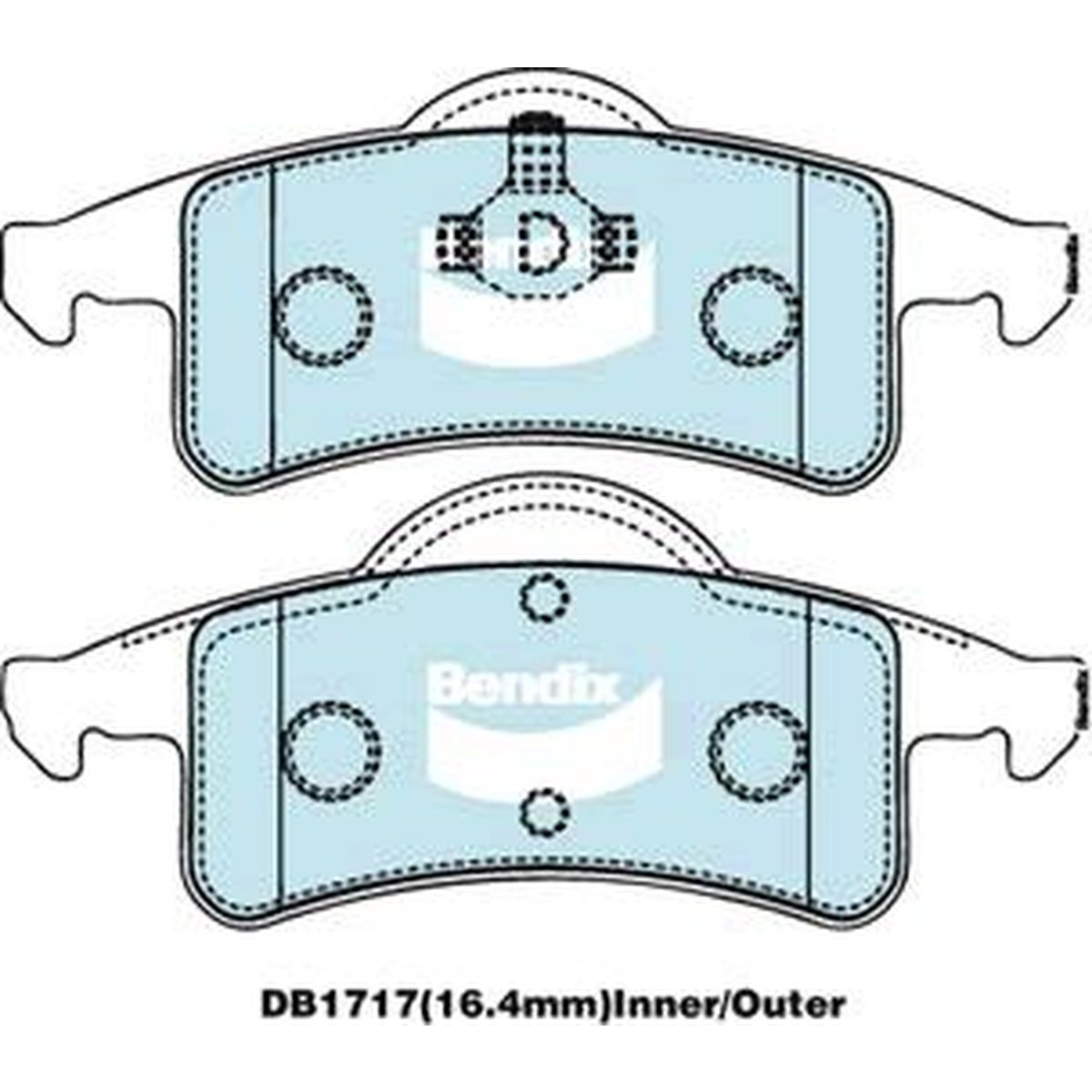 Bendix 4x4 Brake Pad Set Rear DB1717 -4WD