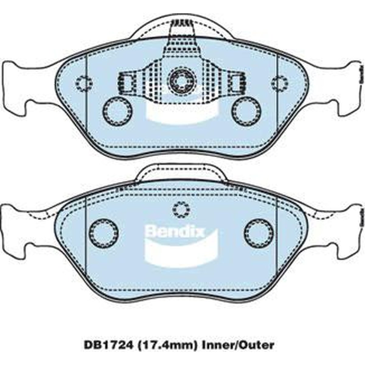 Bendix General CT Brake Pad Set Front DB1724 GCT