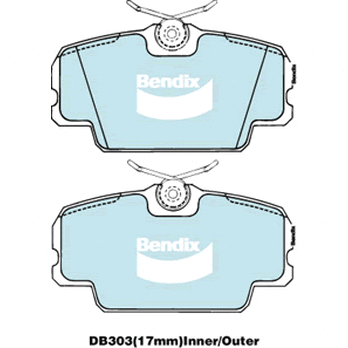 Bendix General CT Brake Pad Set Front DB303 GCT