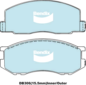 Bendix General CT Brake Pad Set Front DB306 GCT