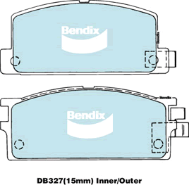 Bendix 4x4 Brake Pad Set Front DB327 -4WD