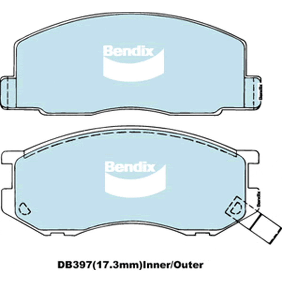 Bendix General CT Brake Pad Set Front DB397 GCT