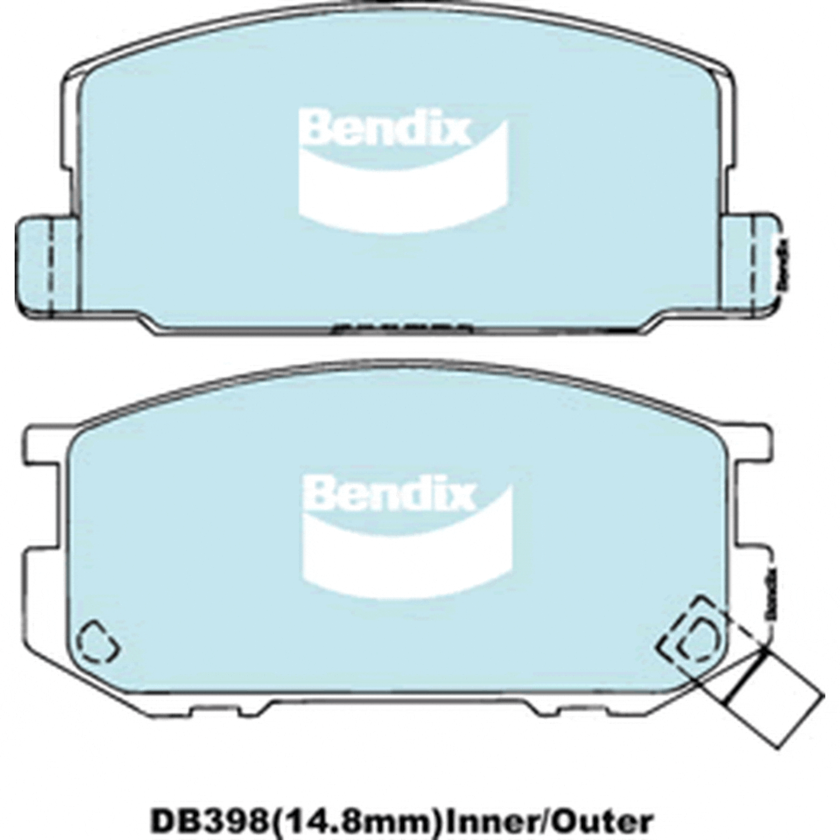 Bendix General CT Brake Pad Set Front DB398 GCT