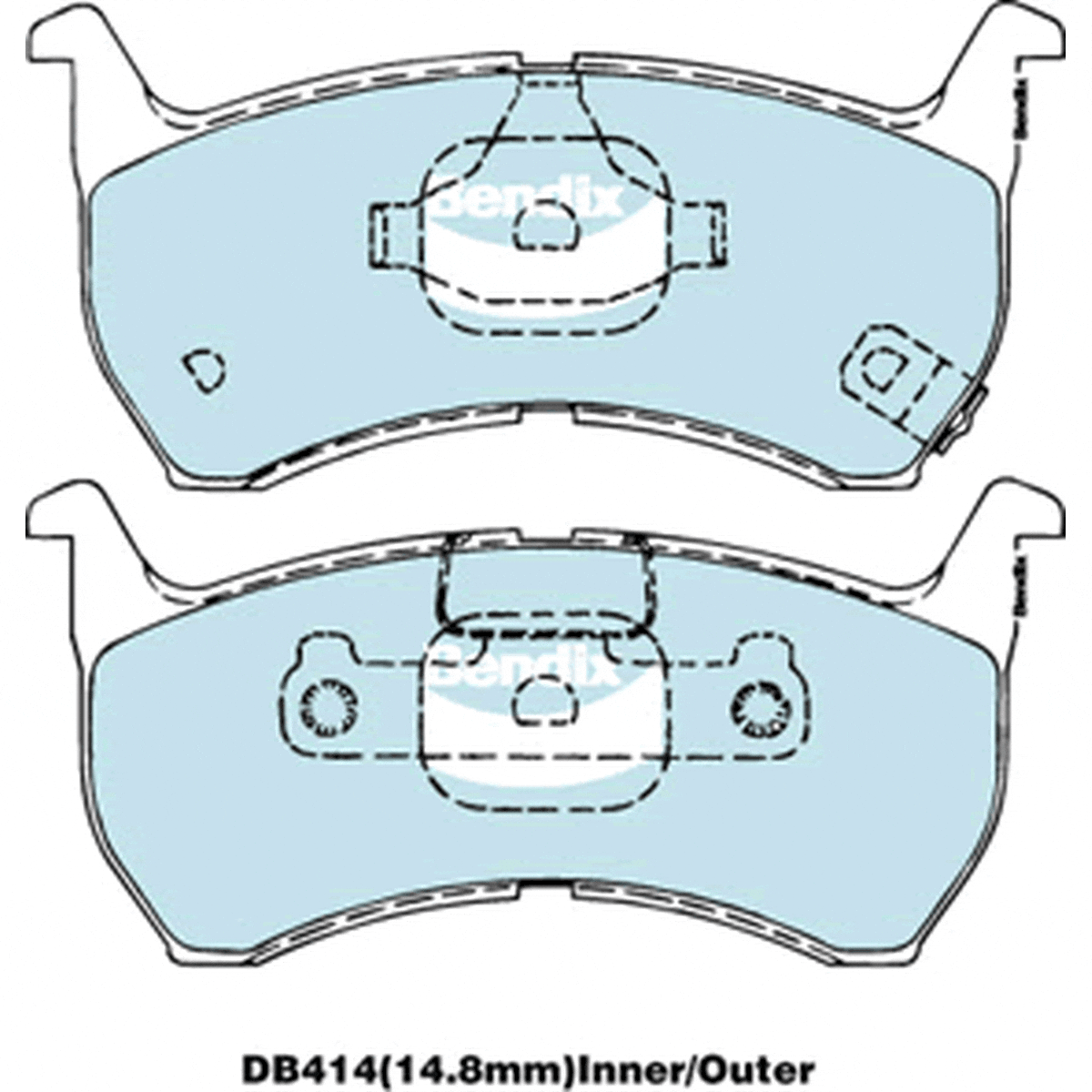Bendix General CT Brake Pad Set Front DB414 GCT