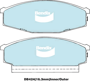 Bendix General CT Brake Pad Set Front DB424 GCT