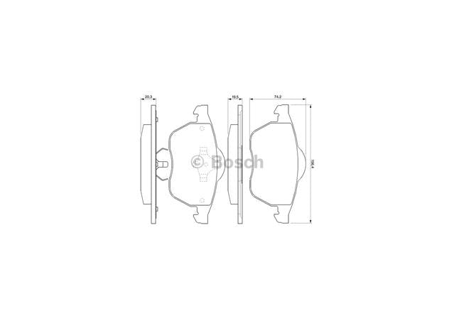 Bosch Blue Line Brake Pad Set Front BP229