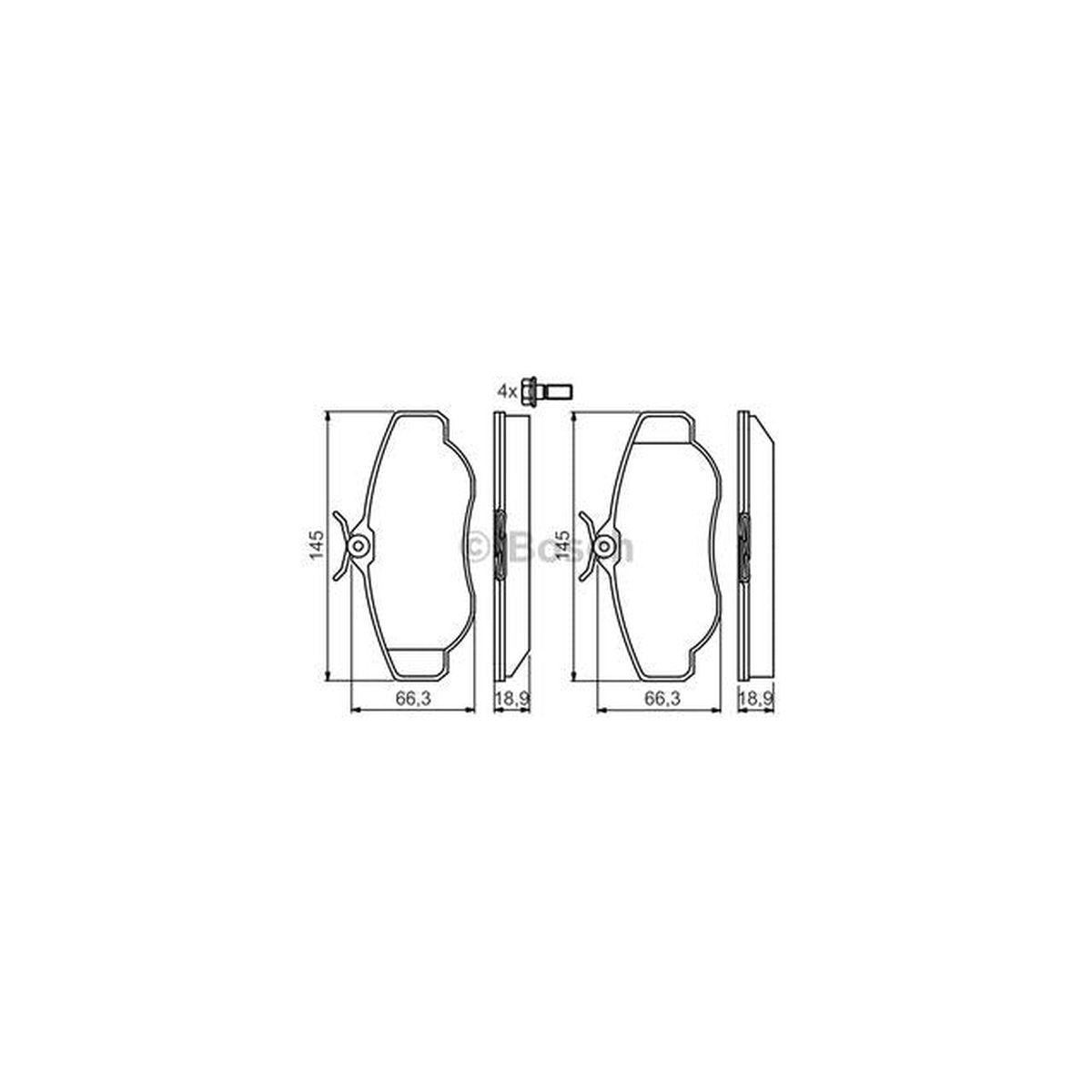 Bosch Blue Line Brake Pad Set Front BP312
