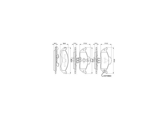 Bosch Blue Line Brake Pad Set Front BP342