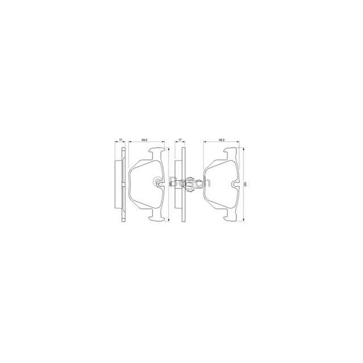 Bosch Blue Line Brake Pad Set Rear BP472