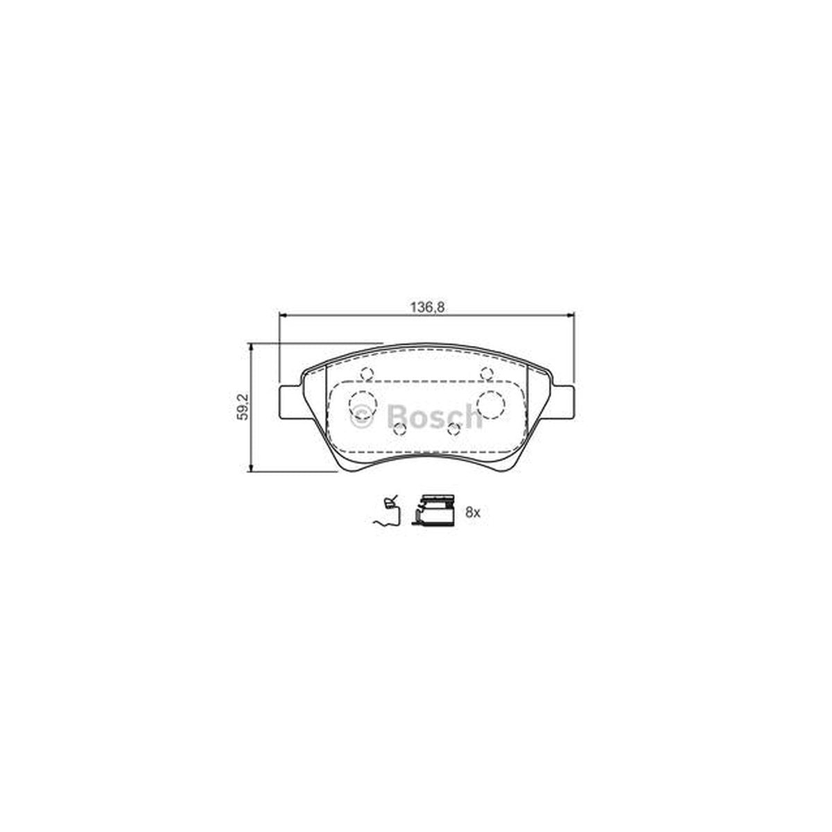 Bosch Blue Line Brake Pad Set Front BP926