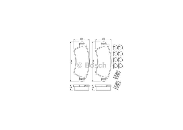 Bosch Blue Line Brake Pad Set Front BP942