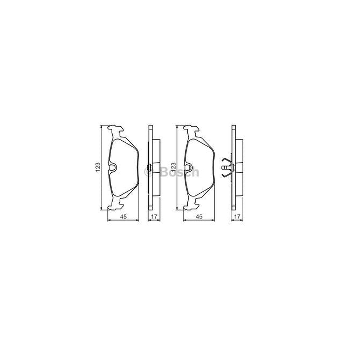 Bosch Blue Line Brake Pad Set Rear BP533