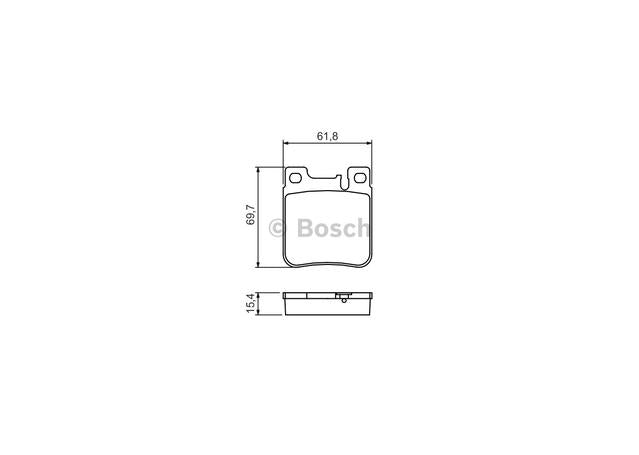 Bosch Blue Line Brake Pad Set Rear BP534
