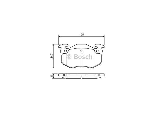 Bosch Blue Line Brake Pad Set Rear BP539