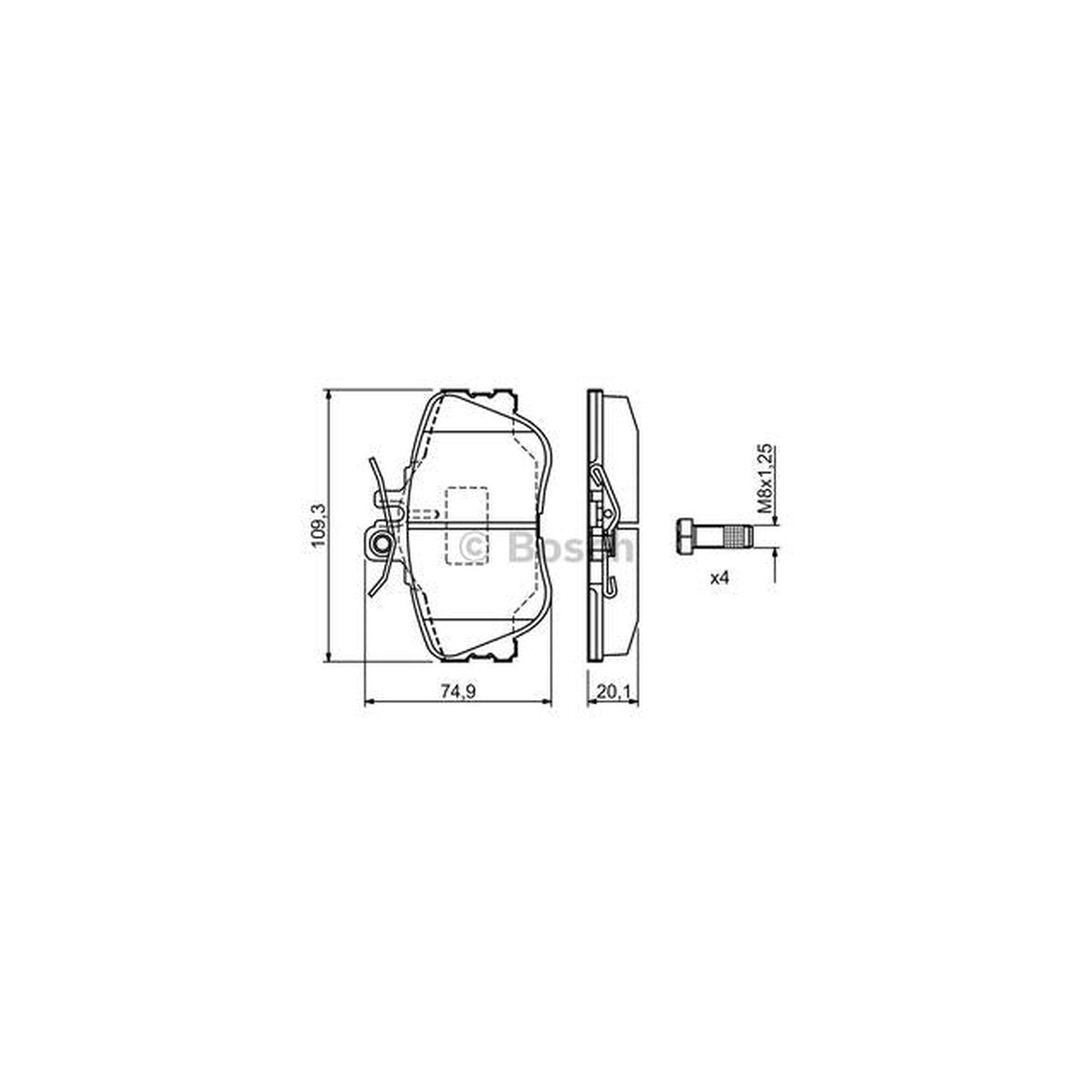 Bosch Blue Line Brake Pad Set Front BP546