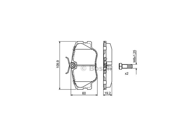 Bosch Blue Line Brake Pad Set Front BP748