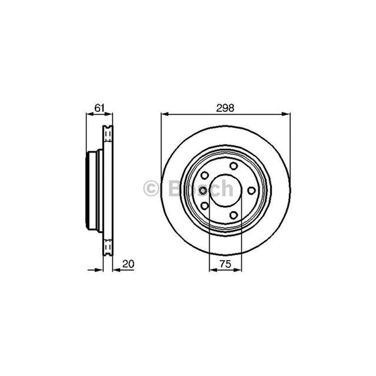Bosch Brake Rotor Pair Rear BD357