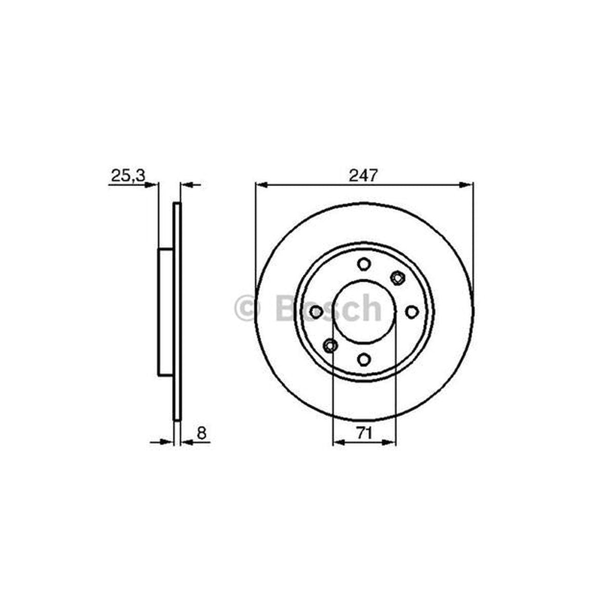 Bosch Brake Rotor Pair Rear BD395