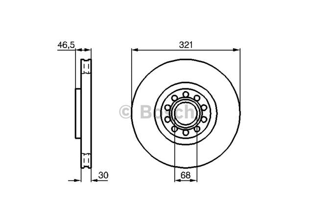 Bosch Brake Rotor Pair Front BD882
